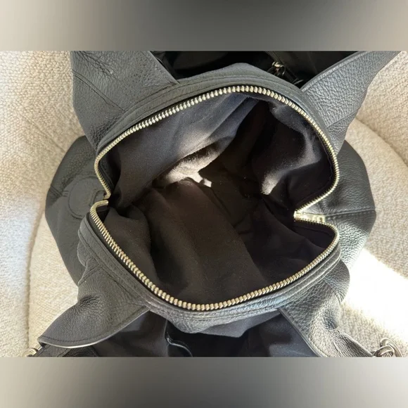 Coach Black Leather Shoulder Bag with Silver Hardware - Picture 9 of 12